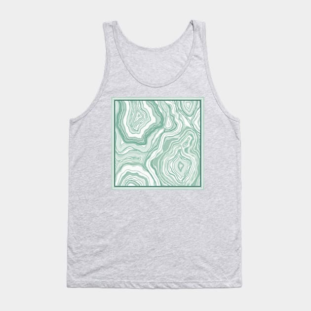 Sage Green Agate Tank Top by Carolina Díaz